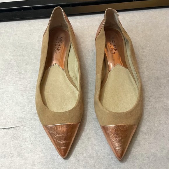MICHAEL Michael Kors Shoes - MICHAEL KORS Carissa Toe Cap Flat Rose Pointed